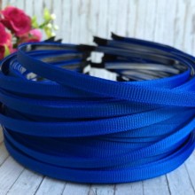 Обруч метал, в репсе, 7 мм, темно-синий, упаковка 50 шт.