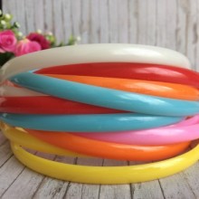 Обруч 0,8 см (пластик), цветной микс, упаковка 12 шт.