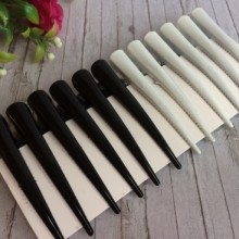 Заколка стрела, 7,5 см, черная и белая (глянец), упаковка 12 шт.