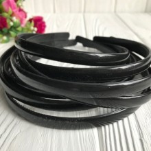 Обруч 1 см (пластик), черный, упаковка 12 шт.