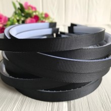 Обруч пластиковый в репсе, 1 см, черный, упаковка 40 шт.