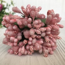 Веточка с тычинками, розово-персиковый, упаковка 144 шт. Веточка с тычинками, розово-персиковый, упаковка 144 шт.