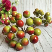 Калина глянцевая, 8 мм, зелено-красная, упаковка 500 шт.