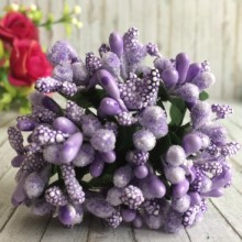 Веточка с тычинками, лиловая, упаковка 144 шт.