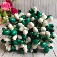 Веточка двухцветная, нефритово-белый, упаковка 12 пучков (144 шт.)