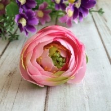 Бутон ранункулюса, 4 см, розово-салатовый, упаковка 25 шт.