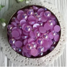 Полубусина 8 мм, сиреневый перламутр, упаковка 250 г