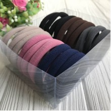 Набор резинок велюрчик, 5 см, пудрово-серо-коричневые, упаковка 20 шт.