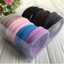 Набор резинок велюрчик, 5 см, сиренево-бежево-коричневые, упаковка 20 шт.