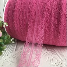 Кружево паутинка, 4 см, светло-малиновый, рулон 270 м