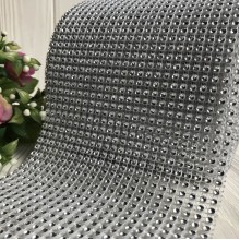 Шина, 11,5 см, белая с серебром, катушка 9 м