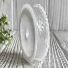 Силиконовая нить-резинка, 0,8 мм, прозрачная, упаковка 10 р.