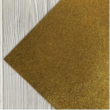 Фоамиран с глиттером, 2 мм, яркое золото, 50х50 см, упаковка 10 шт.