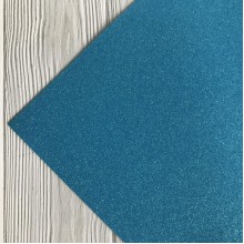 Фоамиран с глиттером, 2 мм, светло-бирюзовый, 50х50 см, упаковка 10 шт.