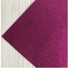 Фоамиран с глиттером, 2 мм, малиновый, 50х50 см, упаковка 10 шт.