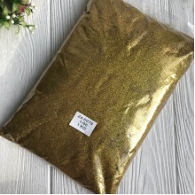 Глиттер (лазерный) (1/96), золото, упаковка 1 кг