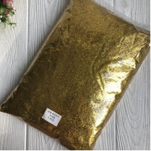 Глиттер голограмма (1/40), золото, упаковка 1 кг