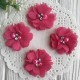 Шифоновый цветок, 4,5 см, светло-малиновый, упаковка 20 шт.