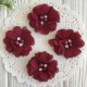 Шифоновый цветок, 4,5 см, бургунди, упаковка 20 шт.