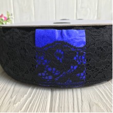 Кружево розочка, 6 см, черный, рулон 90 м