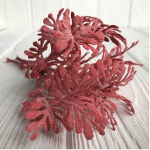 Веточка туи, 16 см, коралловый, упаковка 10 шт.