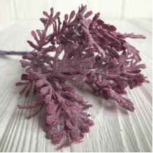 Веточка туи, 16 см, фиолетовый, упаковка 10 шт.