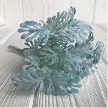 Веточка туи, 16 см, бирюзовый, упаковка 10 шт.