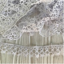 Кружево макраме узкое восьмерка, 1,7 см, белый, рулон 9 метров