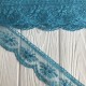 Кружево органзовое Розали, 6,5 см, бирюзовый, рулон 9 м