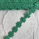Кружево отрывное цветочек, 2,5 см, зеленый, рулон 15 ярдов