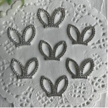 Серединка металл ушки, 3х2,3 см, серебро, упаковка 10 шт.