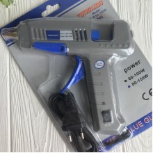 Клеевой пистолет с переключателем мощности, под стержни 11 мм, мощность 60-100W, серый