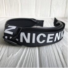 Обруч чалма из экокожи (Nice широкая), 4 см, черный, шт.