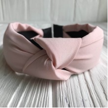 Обруч софт чалма однотонный, 4 см, персиковый, шт.