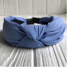 Обруч софт чалма однотонный, 4 см, небесно-голубой, шт.