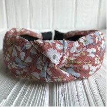 Обруч чалма шифон в цветочек, 4 см, коралловый, шт. Обруч чалма шифон в цветочек, 4 см, коралловый, шт.