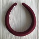 Обруч объемный креп однотонный, 4 см, бургунди, шт.