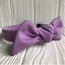 Обруч креп солоха однотонный, 2,5 см, сиреневый, шт.