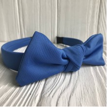 Обруч креп солоха однотонный, 2,5 см, темно-синий, шт.