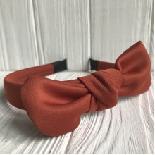 Обруч креп солоха однотонный, 2,5 см, карамельный, шт.