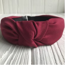 Обруч креп чалма однотонный, 4,5 см, бургунди, шт.