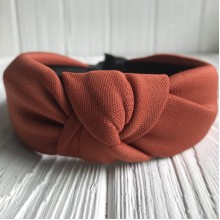 Обруч креп чалма однотонный, 4,5 см, карамельный, шт.