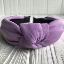 Обруч креп чалма однотонный, 4,5 см, сиреневый, шт.