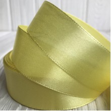 Атлас 2,5 см, світло-жовтий, рулон 33 м, УПАКОВКА 5 рулонів