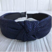 Обруч чалма блеск, 3 см, сапфировый, шт.