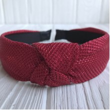 Обруч чалма блеск, 3 см, красный, шт.