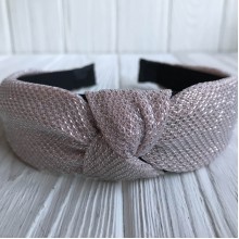 Обруч чалма блеск, 3 см, розовый, шт.