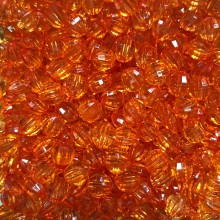 Хрусталь, 8 мм, темно-оранжевый (пластик), упаковка 500 г