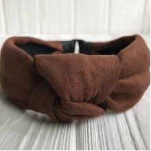 Обруч чалма замшевый, 3 см, шоколадный, шт.