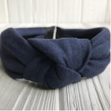 Обруч чалма замшевый, 3 см, сапфировый, шт.